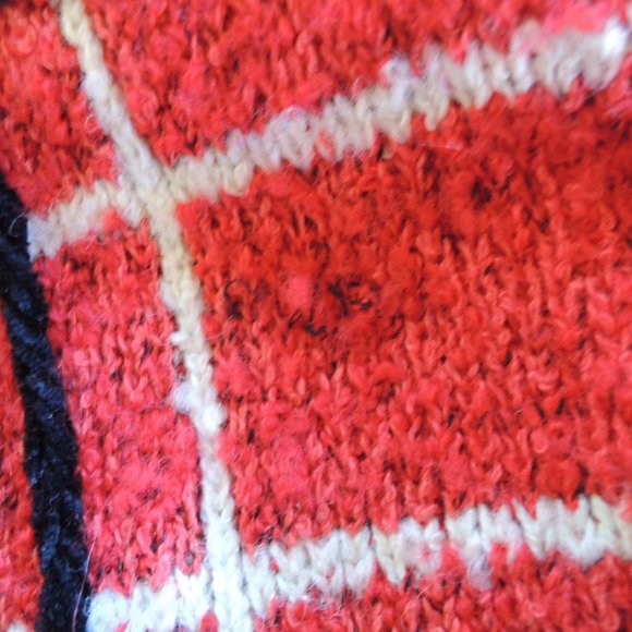 Design Options Vintage Red & White Windowpane Embellished Cardigan Jacket M - Picture 12 of 13